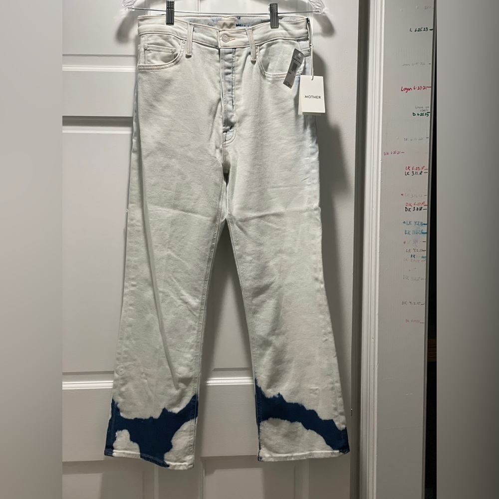 Mother jeans The Tripper size 30 light wash and tie dye bottom new with tags